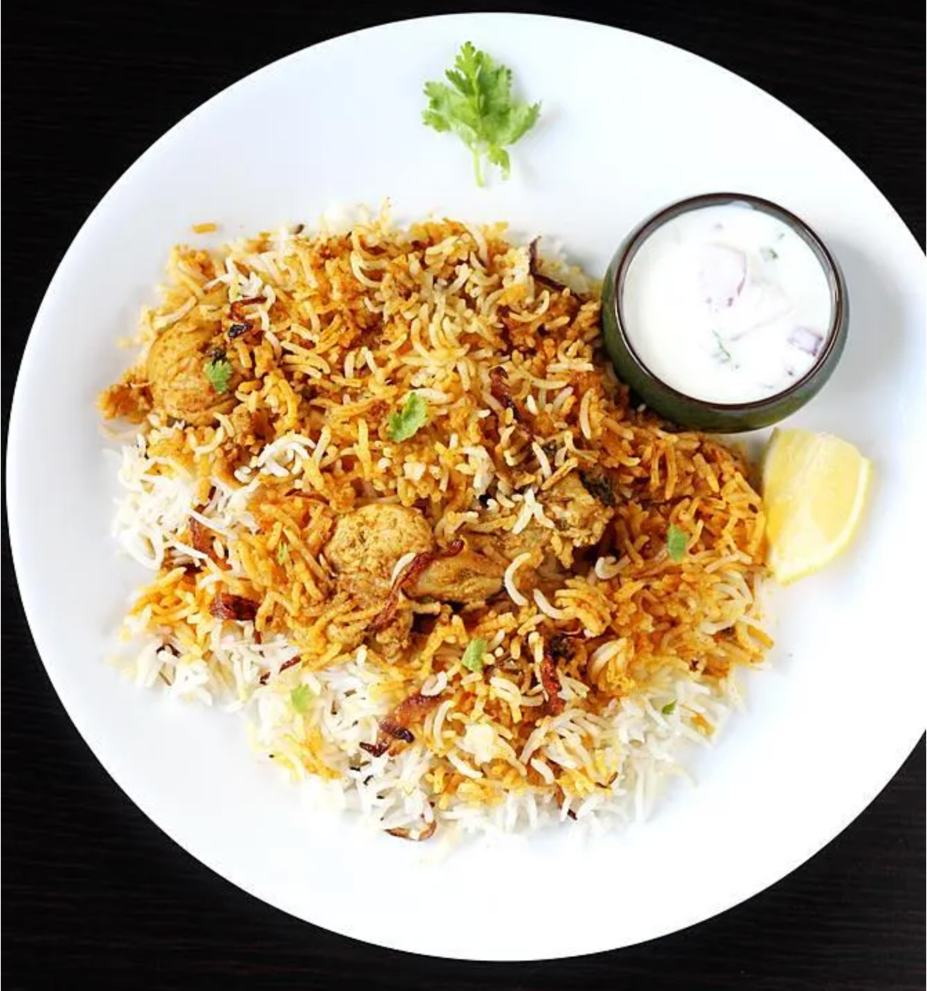 Chicken Dum Biryani w/ Raita