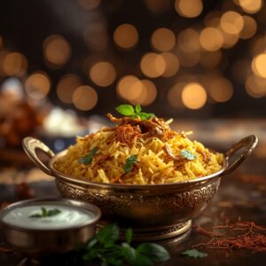 Chef Special Chicken Biryani w/ Raita