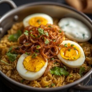 Egg Biryani w/ Raita